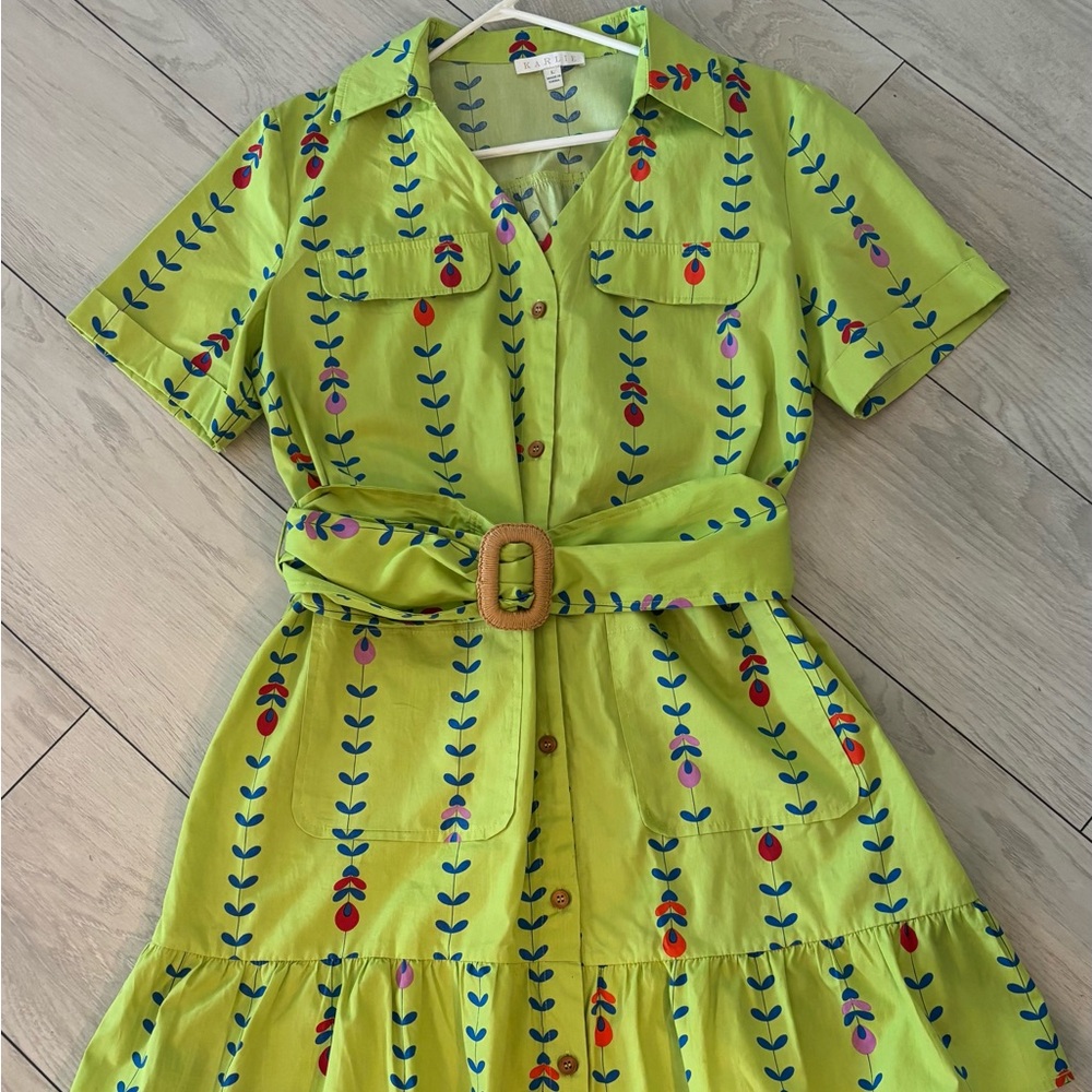 Karlie Green Floral Mini Dress